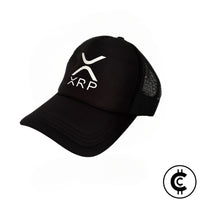 Black XRP Trucker Hat Cap