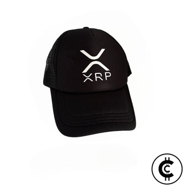 Black XRP Trucker Hat Cap