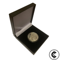 Silver-Plated Stainless-Steel XRP Ripple Collectable Coin in Case.