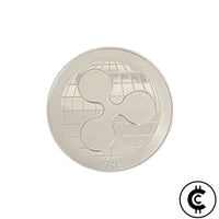 Silver-Plated Stainless-Steel XRP Ripple Collectable Coin in Case.