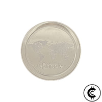 Silver-Plated Stainless-Steel XRP Ripple Collectable Coin in Case.