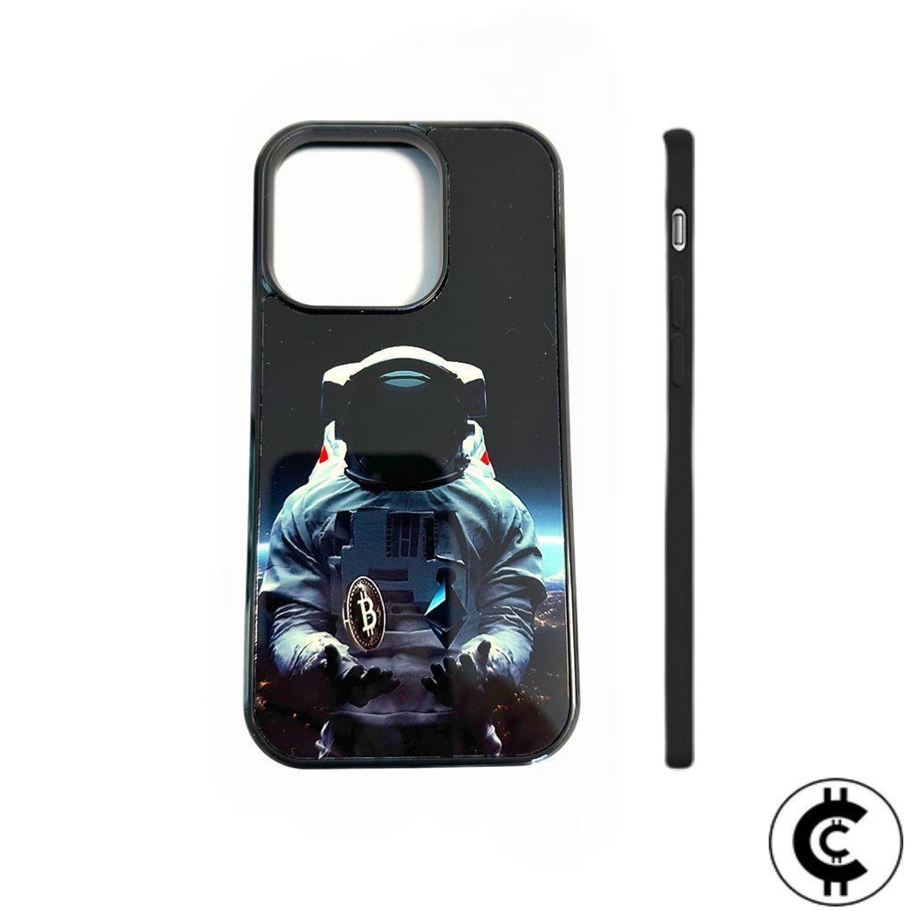 Apple iPhone Tempered Glass Bitcoin Astronaut Phone Case - CryptoCulture