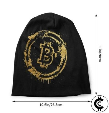 Bitcoin Themed Black Beanie - CryptoCulture