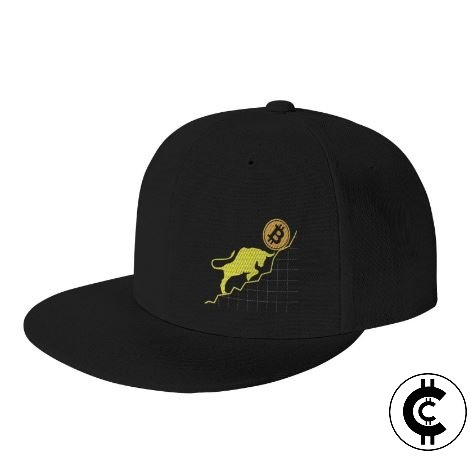 Black Bitcoin Bull Hat - CryptoCulture