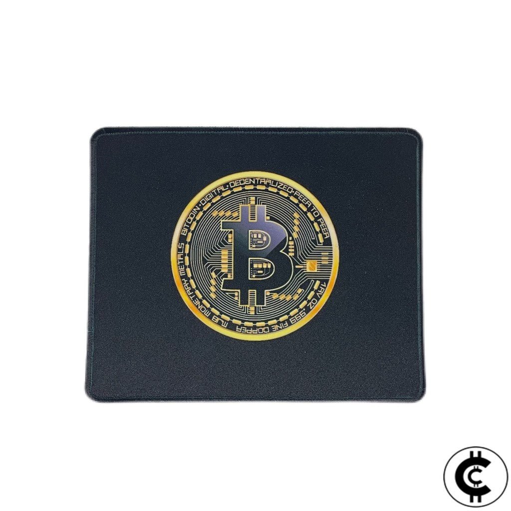 Gold Bitcoin Token Mouse Pad - CryptoCulture