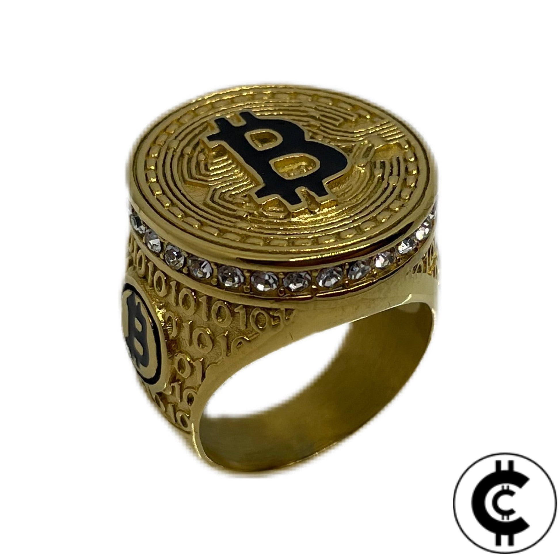 Gold Plated Bitcoin Ring - CryptoCulture