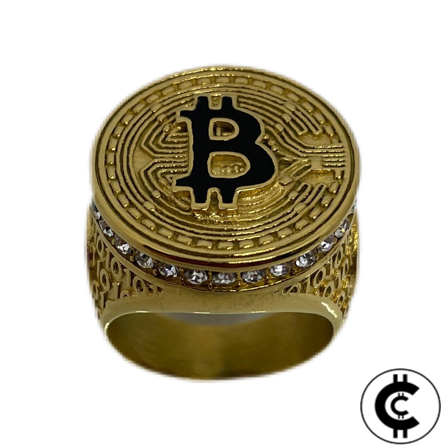 Gold Plated Bitcoin Ring - CryptoCulture