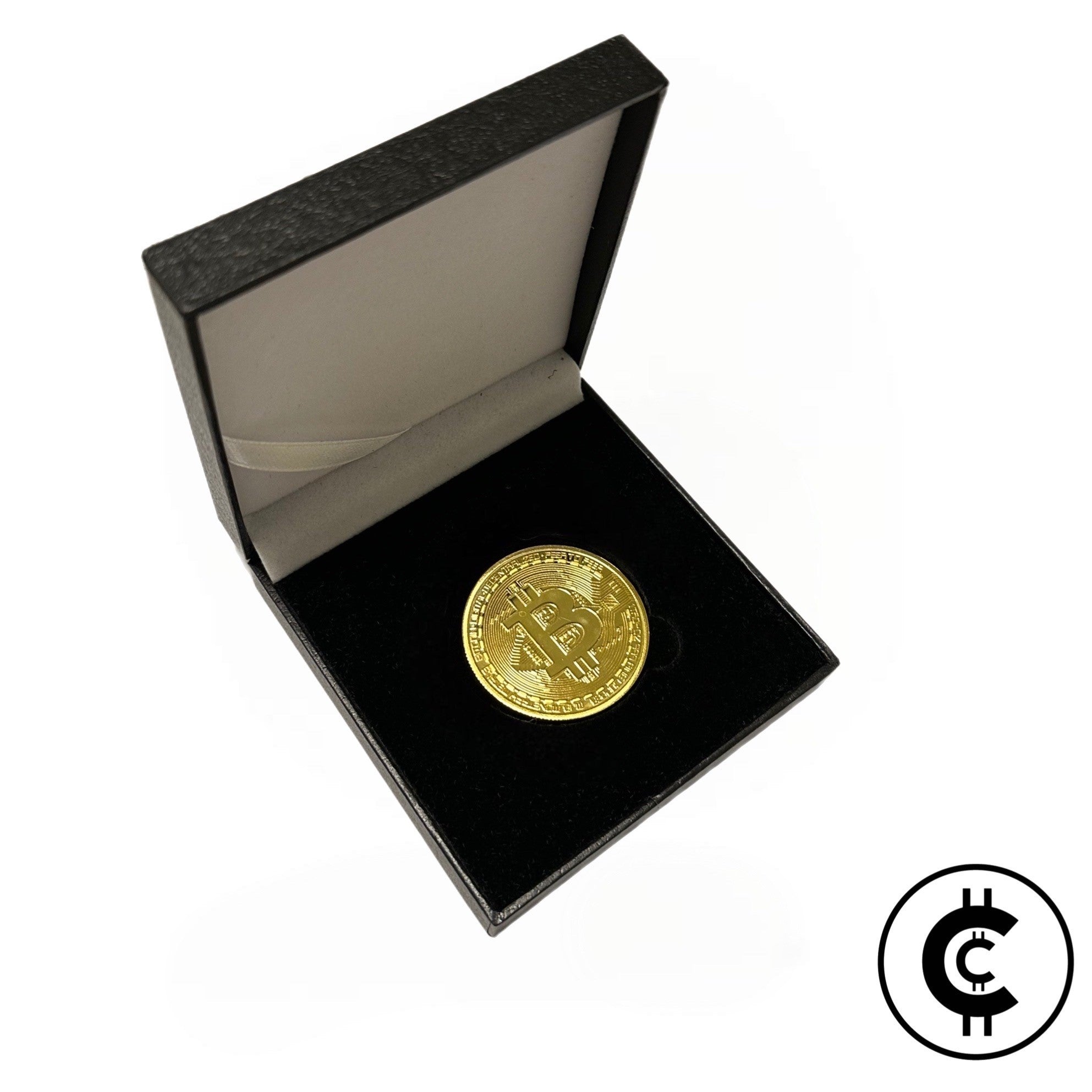 Gold-Plated Stainless-Steel Bitcoin Collectable Coin in Case. - CryptoCulture