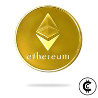 Gold-Plated Stainless-Steel Ethereum Collectable Coin in Case. - CryptoCulture