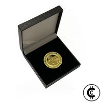 Gold-Plated Stainless-Steel XRP Ripple Collectable Coin in Case. - CryptoCulture