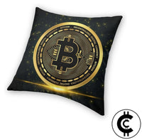 Large Bitcoin Themed Cushion Pillow - CryptoCulture