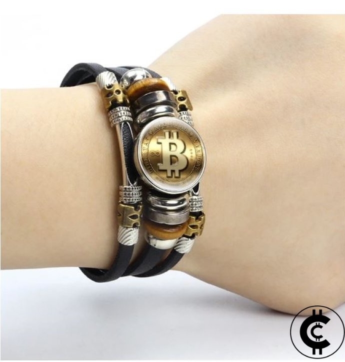 Leather Bitcoin Bracelet - CryptoCulture