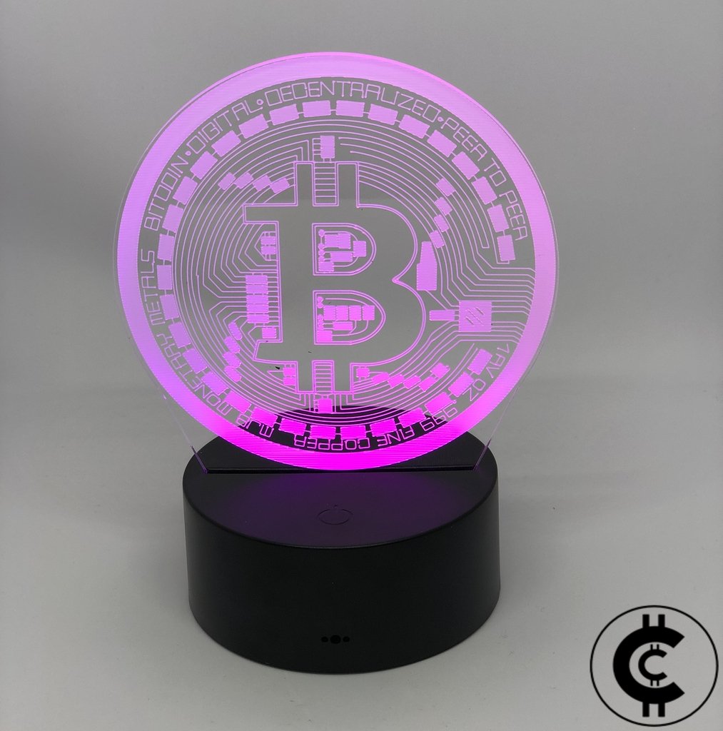 LED Bitcoin Desk Lamp Multi Colours Touch Sensor - CryptoCulture