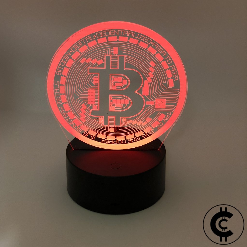 LED Bitcoin Desk Lamp Multi Colours Touch Sensor - CryptoCulture