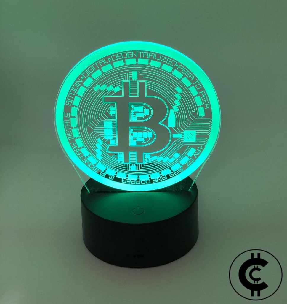 LED Bitcoin Desk Lamp Multi Colours Touch Sensor - CryptoCulture