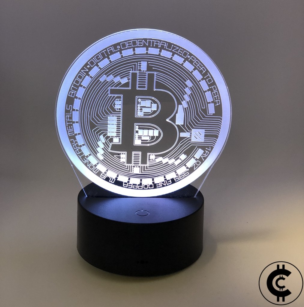 LED Bitcoin Desk Lamp Multi Colours Touch Sensor - CryptoCulture