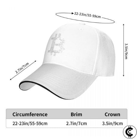 White Bitcoin Themed Cap - CryptoCulture