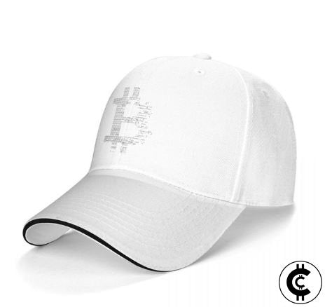 White Bitcoin Themed Cap - CryptoCulture