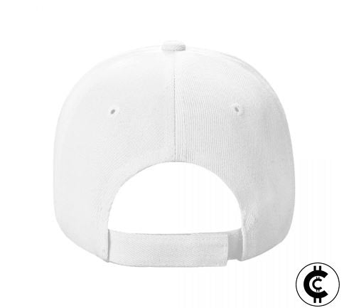 White Bitcoin Themed Cap - CryptoCulture