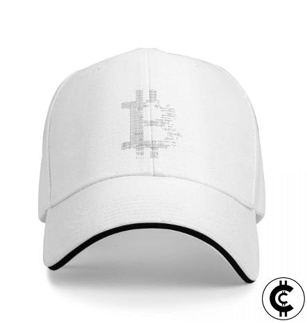 White Bitcoin Themed Cap - CryptoCulture